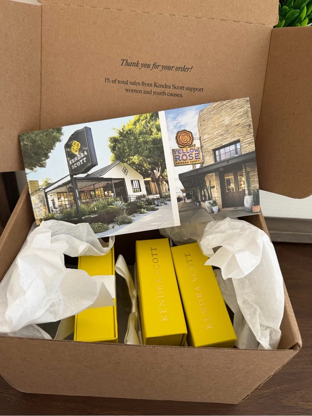 Kendra Scott Bright Yellow Gift Boxes with White Ribbon - 3 included